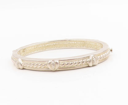 925 Sterling Silver Vintage Bracelet JUDITH RIPKA Love Heart Bangle   BT11580