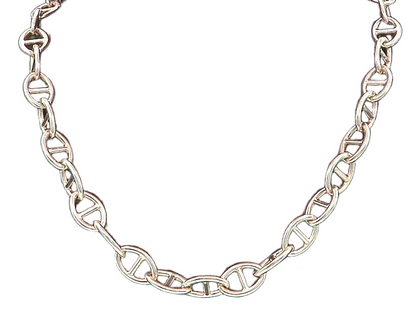 925 Sterling Silver  Shiny Magnetic Closure Anchor Link Chain Necklace  NE2706