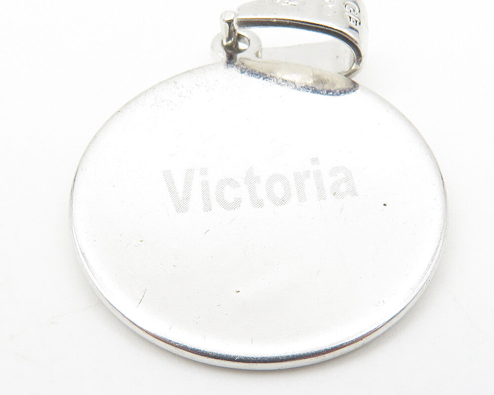 925 Sterling Silver  Polished Basketball Sports Motif Drop Pendant  PT8505