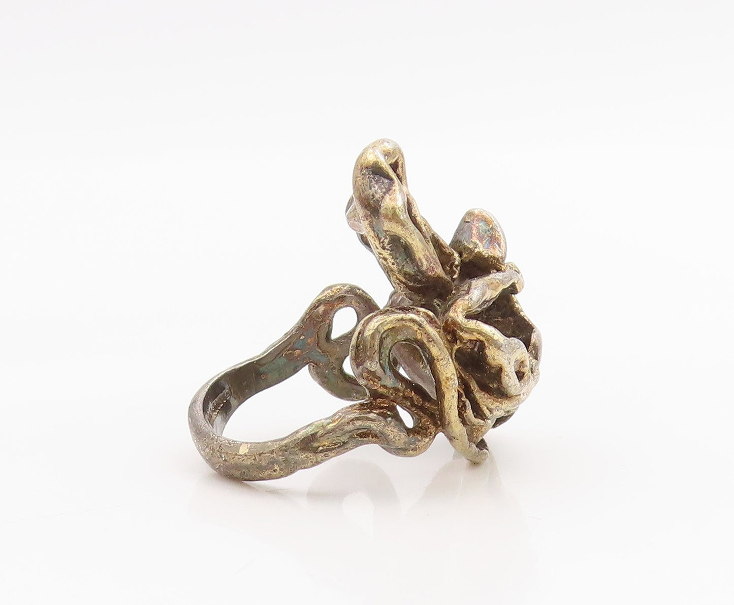 925 Sterling Silver Vintage Ring PANETTA Brutalist Tangled Band  Sz 6  RG34162