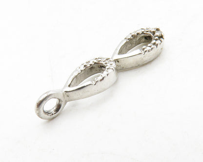 925 Sterling Silver  Petite Genuine Diamond Open Tear Drop Pendant  PT10376