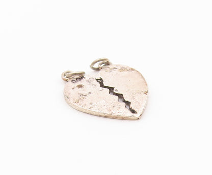 925 Sterling Silver  Vintage Male & Female Symbol Broken Heart Pendant PT18749