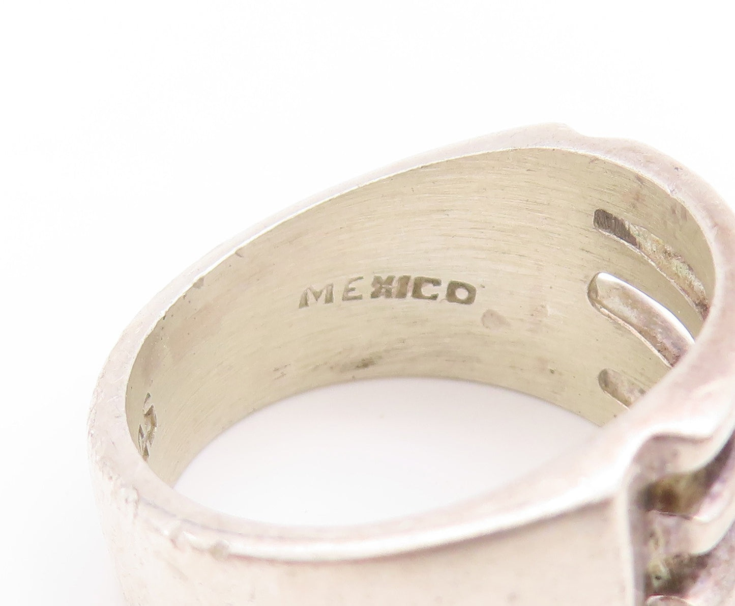 925 Sterling Silver Vintage Ring Minimalist Cutout Tod Design  Sz 7  RG33006