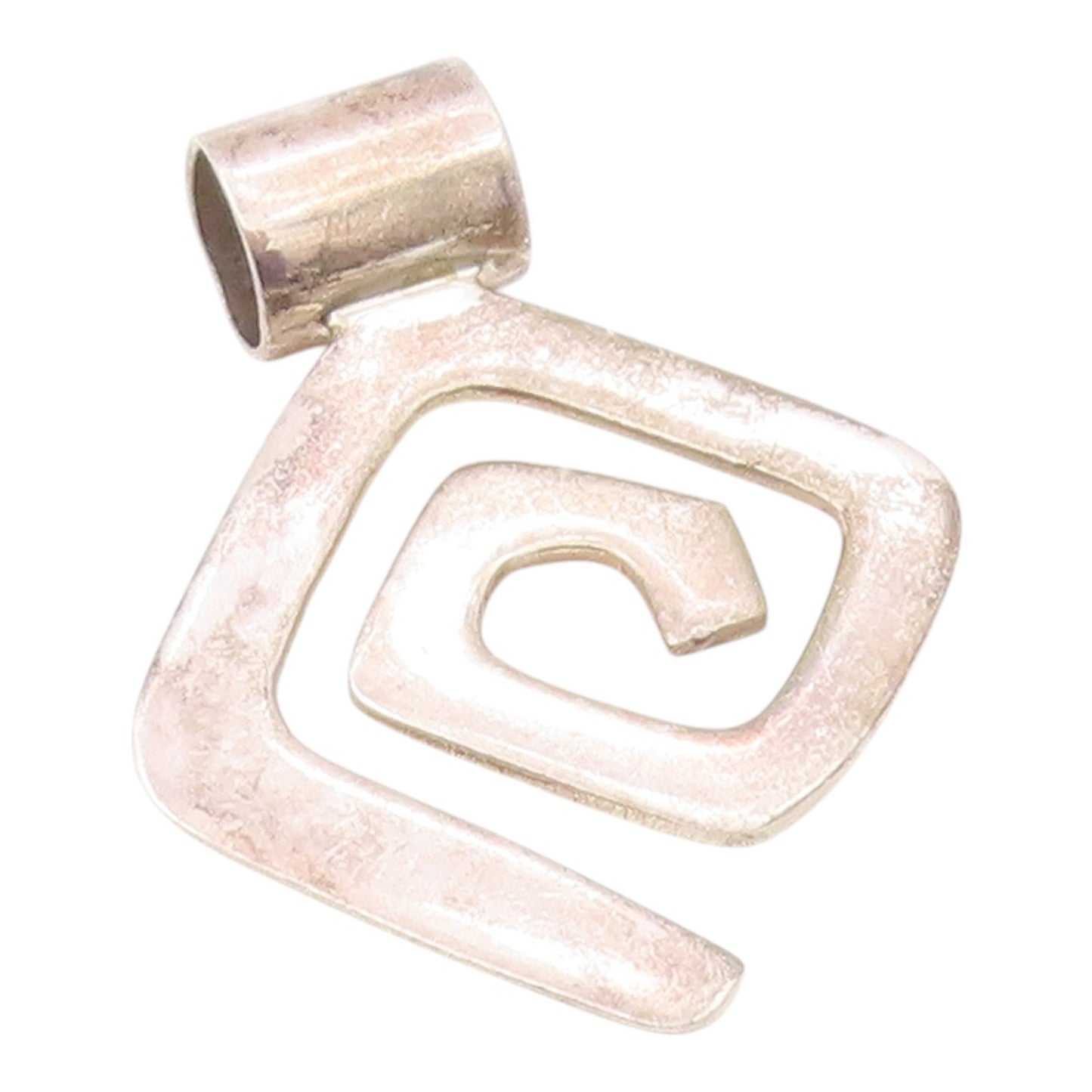 SILPADA 925 Sterling Silver  Vintage Shiny Spiral Modernist Pendant  PT19771