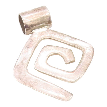 SILPADA 925 Sterling Silver  Vintage Shiny Spiral Modernist Pendant  PT19771