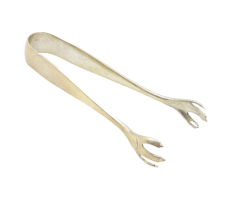 S KIRK & SON 925 Sterling Silver  Vintage Petite Three Prong Tongs  TR1472