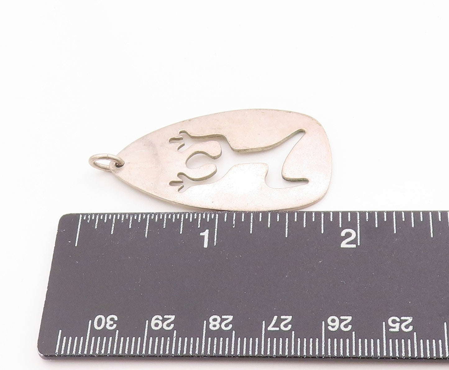 925 Sterling Silver Vintage Pendant Minimalistic Running Human Cutout PT24685