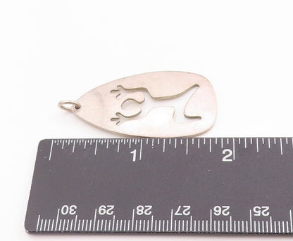 925 Sterling Silver Vintage Pendant Minimalistic Running Human Cutout PT24685
