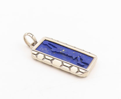 925 Sterling Silver Vintage Pendant Carved Basket Ball Player Charm  PT25314