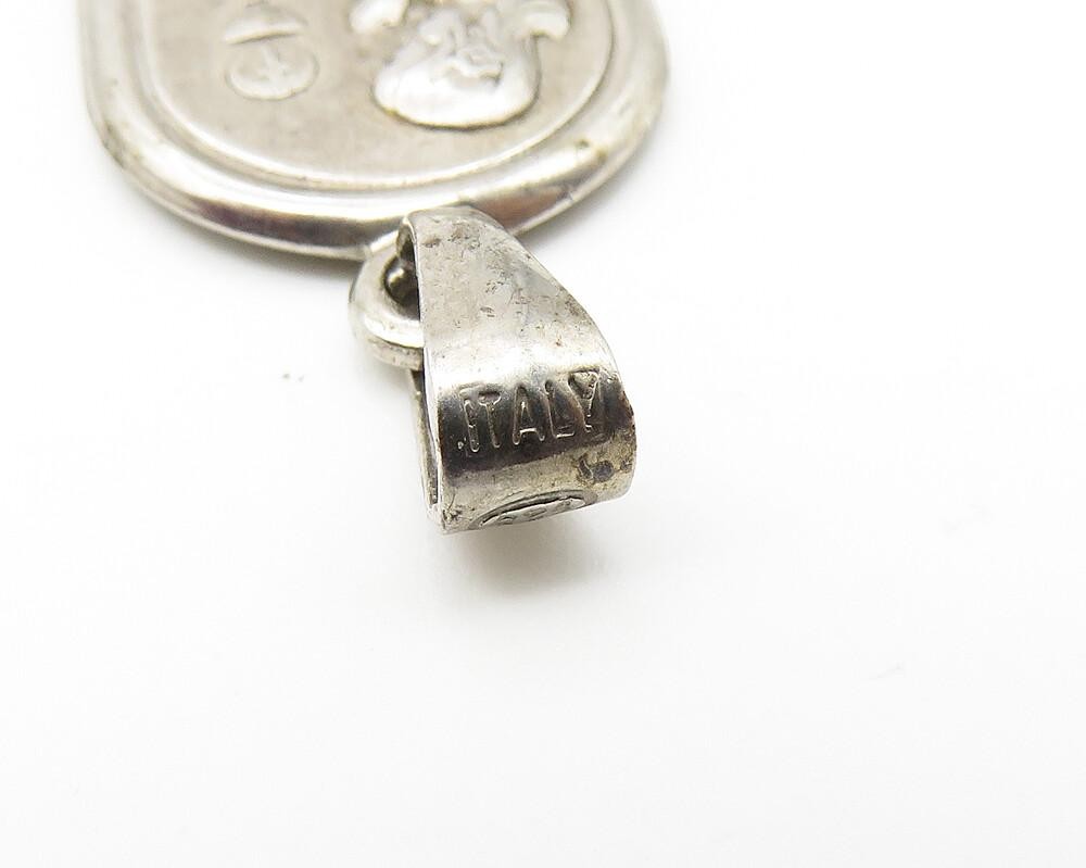 925 Sterling Silver  Vintage Praying Little Girl Drop Pendant  PT8127