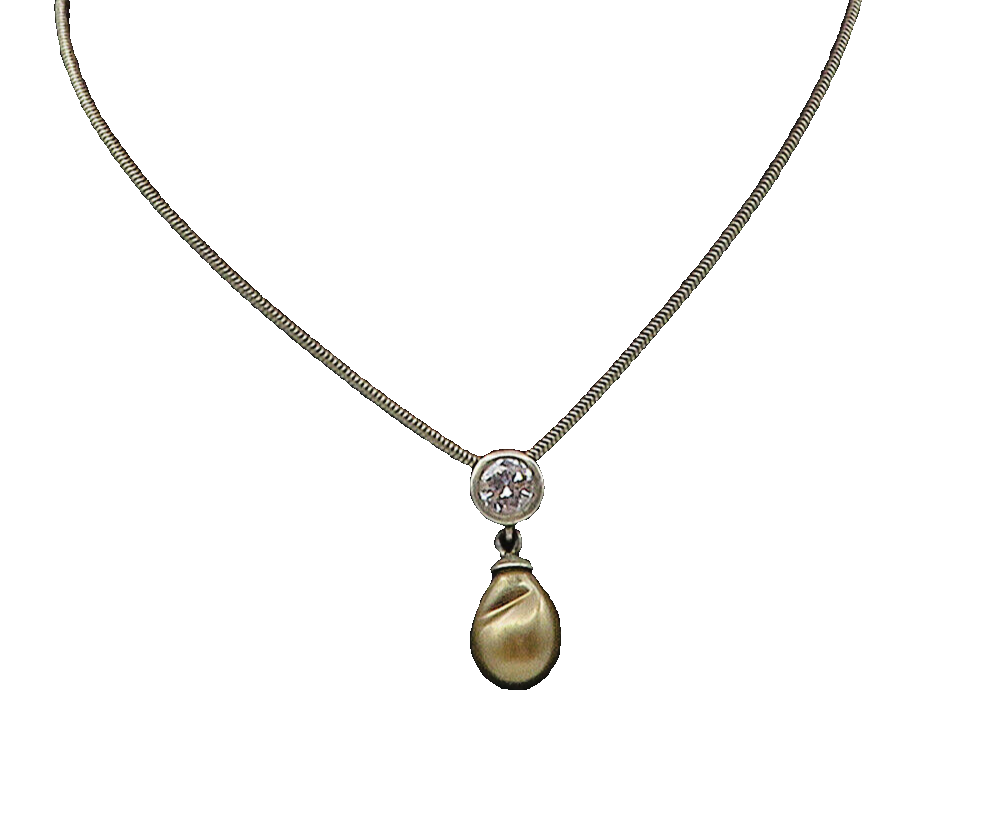 CAROLEE 925 Silver Vintage Round Cubic Zirconia Snake Chain Necklace  NE1905