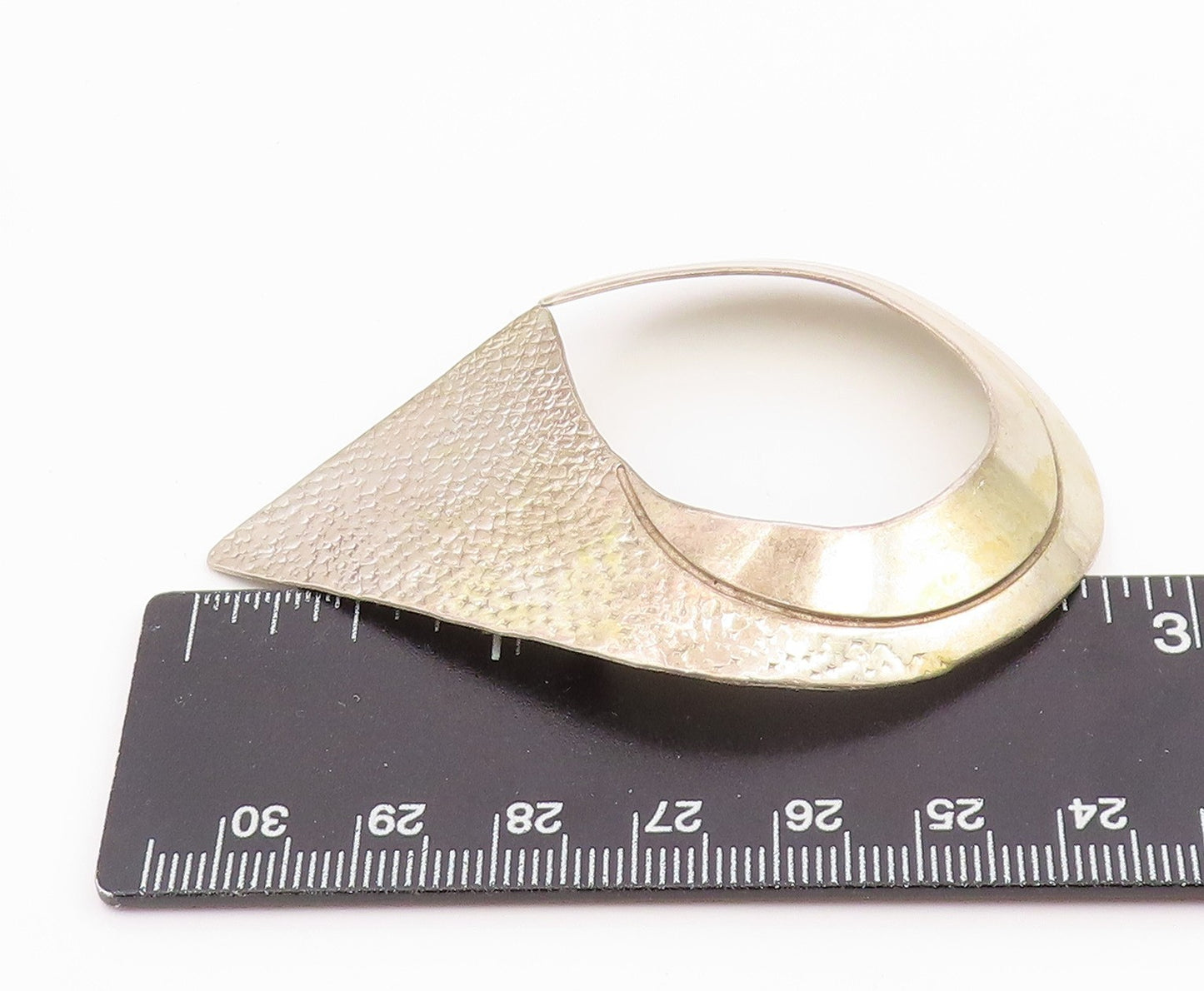 925 Sterling Silver Vintage Brooch Pin Modernist Geometric Sculpture  BP12381