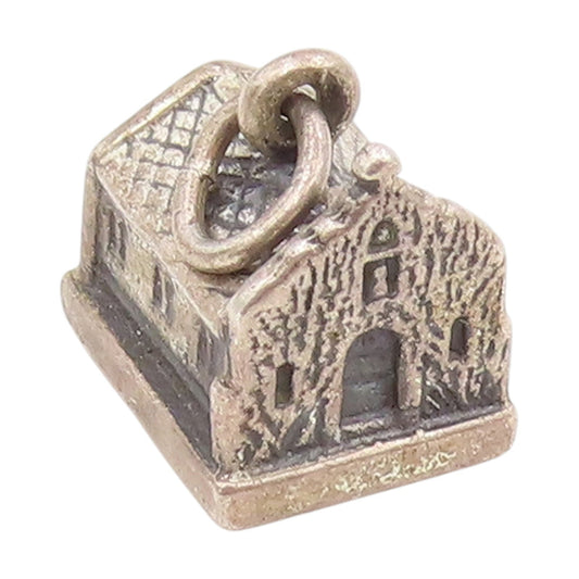 925 Sterling Silver Vintage Pendant Miniature San Antonio Mission Church PT25646