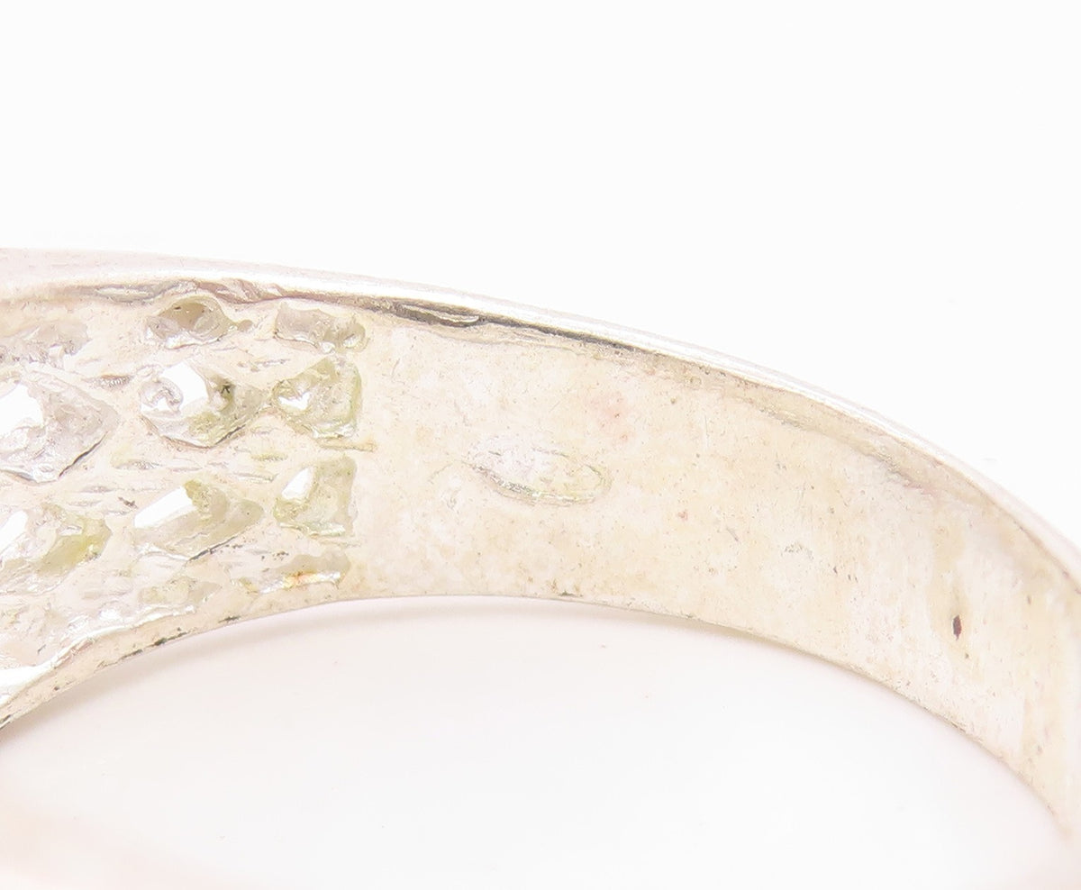 925 Sterling Silver Vintage Ring Etched Initial Y Monogram Band  Sz 11  RG34904