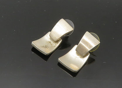 MEXICO 925 Sterling Silver  Vintage Shiny Smooth Linked Drop Earrings  EG10255