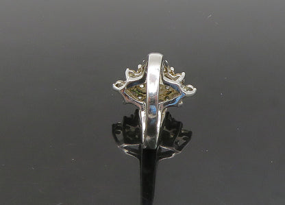 PANETTA 925 Silver  Vintage Topaz Cluster Floral Cocktail Ring Sz 5  RG21891