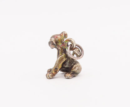 925 Sterling Silver Vintage Pendant Solid 3D Carved Disney Simba Charm PT22817