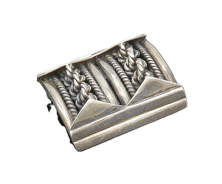 AYB MEXICO 925 Sterling Silver  Vintage Double Rope Twist Brooch Pin  BP7682