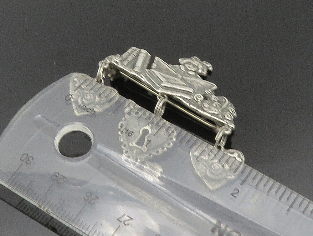 MARY ENGELBREIT 925 Silver  Vintage Girl Reading Dangle Brooch Pin  BP9378