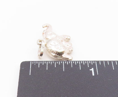 925 Sterling Silver  Vintage Petite Shiny Elephant Hollow Pendant  PT17505