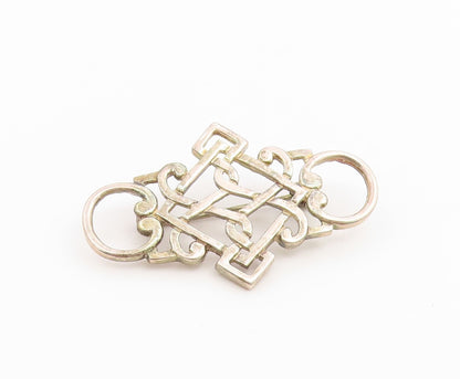 925 Sterling Silver Vintage Brooch Pin Classic Celtic Eternity Knotwork  BP12660