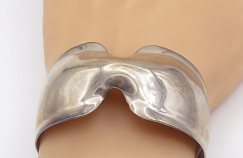 RLM STUDIO 925 Sterling Silver  Vintage Dark Tone Tapered Cuff Bracelet  BT3435