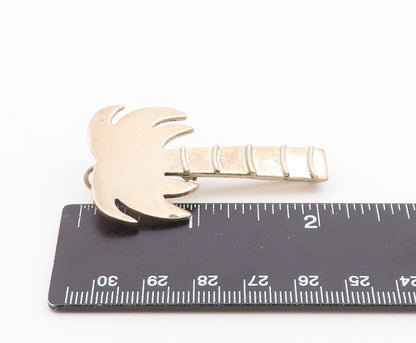 MEXICO 925 Sterling Silver  Vintage Palm Tree Motif Smooth Brooch Pin  BP7188