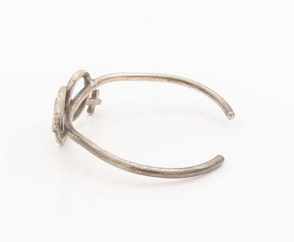 925 Sterling Silver Vintage Bracelet Cutout Girl & Boy Gender Symbol  BT10279