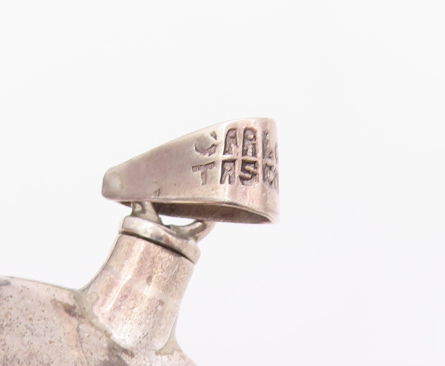 925 Sterling Silver Vintage Pendant CARLO TASCO Two Tone Bolt OPENS  PT26016
