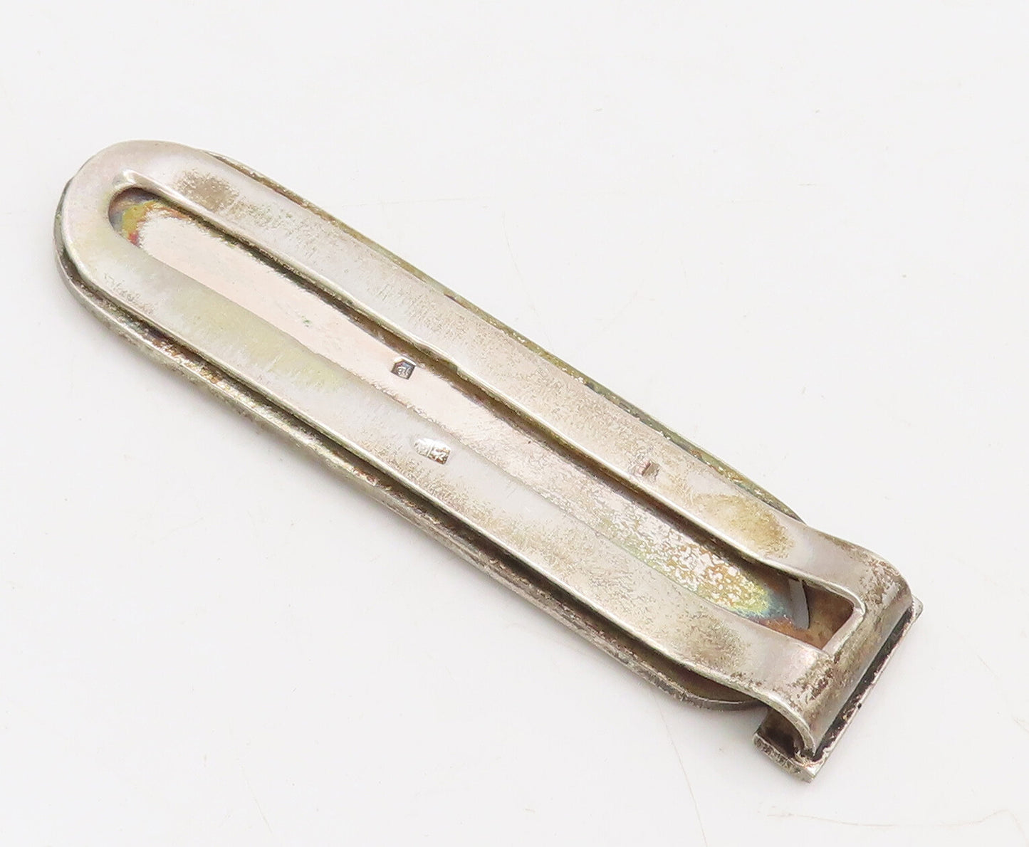 925 Sterling Silver Vintage Money Clip MIDDLE EAST Egyptian Cartouche  TR3680