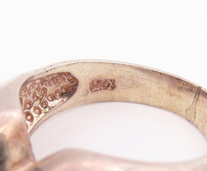 925 Sterling Silver Vintage Ring Classic Pear Cut Amethyst Band  Sz 6.5  RG35724