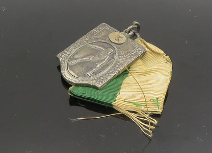 925 Sterling Silver  Vintage Antique Handball Singles 1932 Pendant  PT15823