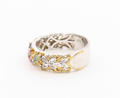 925 Sterling Silver Vintage Ring MICHAEL VALITUTTI Gemstone Band  Sz 12  RG36463