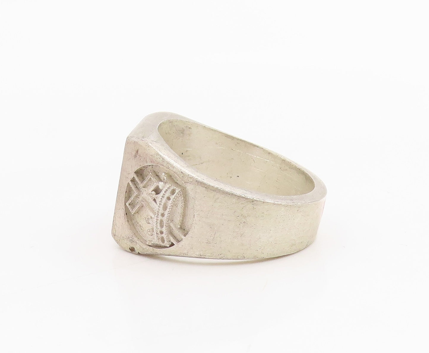 925 Sterling Silver Vintage Ring FREEMASON Square & Compasses  Sz 10.5  RG34212