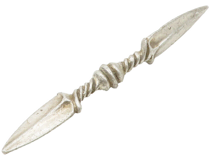 925 Sterling Silver  Vintage Sculpted Double Sided Dagger Trinket  TR2354