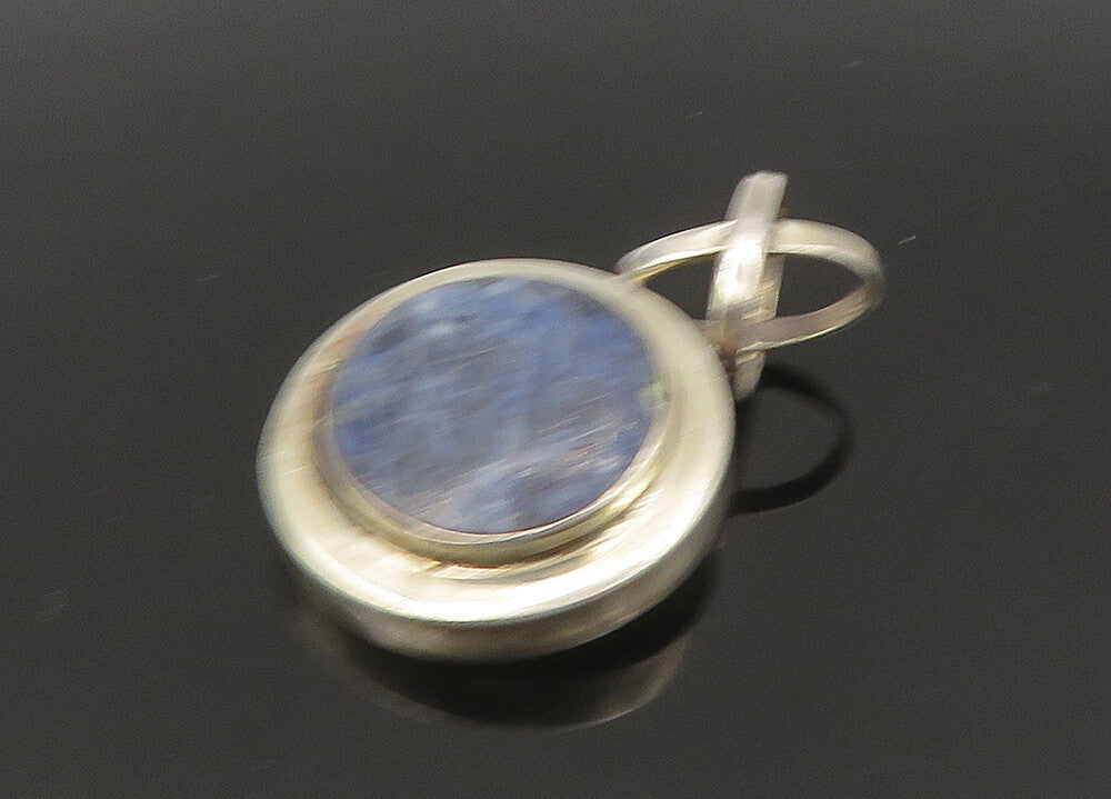 MEXICO 925 Sterling Silver  Vintage Sodalite Crossed Bail Pendant  PT18643