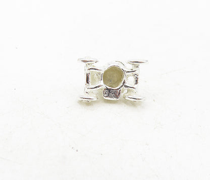 925 Sterling Silver  Vintage Shiny Petite Pumpkin Carriage Pendant  PT6569