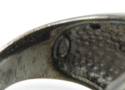 925 Sterling Silver  Vintage Cubic Zirconia Encrusted Band Ring Sz 7  RG21451