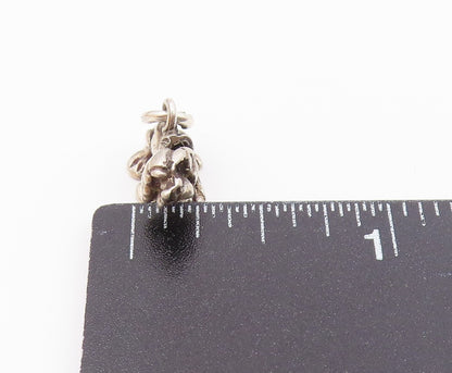 925 Sterling Silver  Vintage Petite Sitting Hound Dog Motif Pendant  PT19107