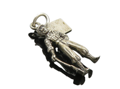 POST BELL TRADING 925 Silver  Vintage Oxidized Man With Shovel Pendant  PT6951
