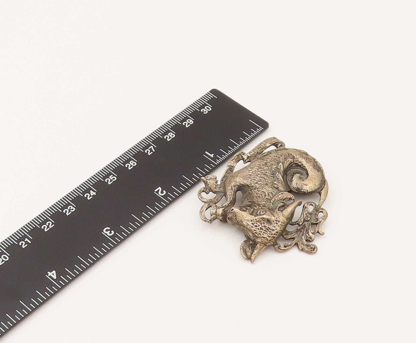 CINI 925 Silver  Vintage Antique Taurus Bull Astrology Brooch Pin  BP10276