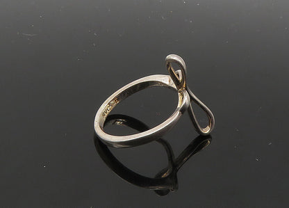 925 Sterling Silver  Vintage Religious Cross Ribbon Band Ring Sz 6  RG21360