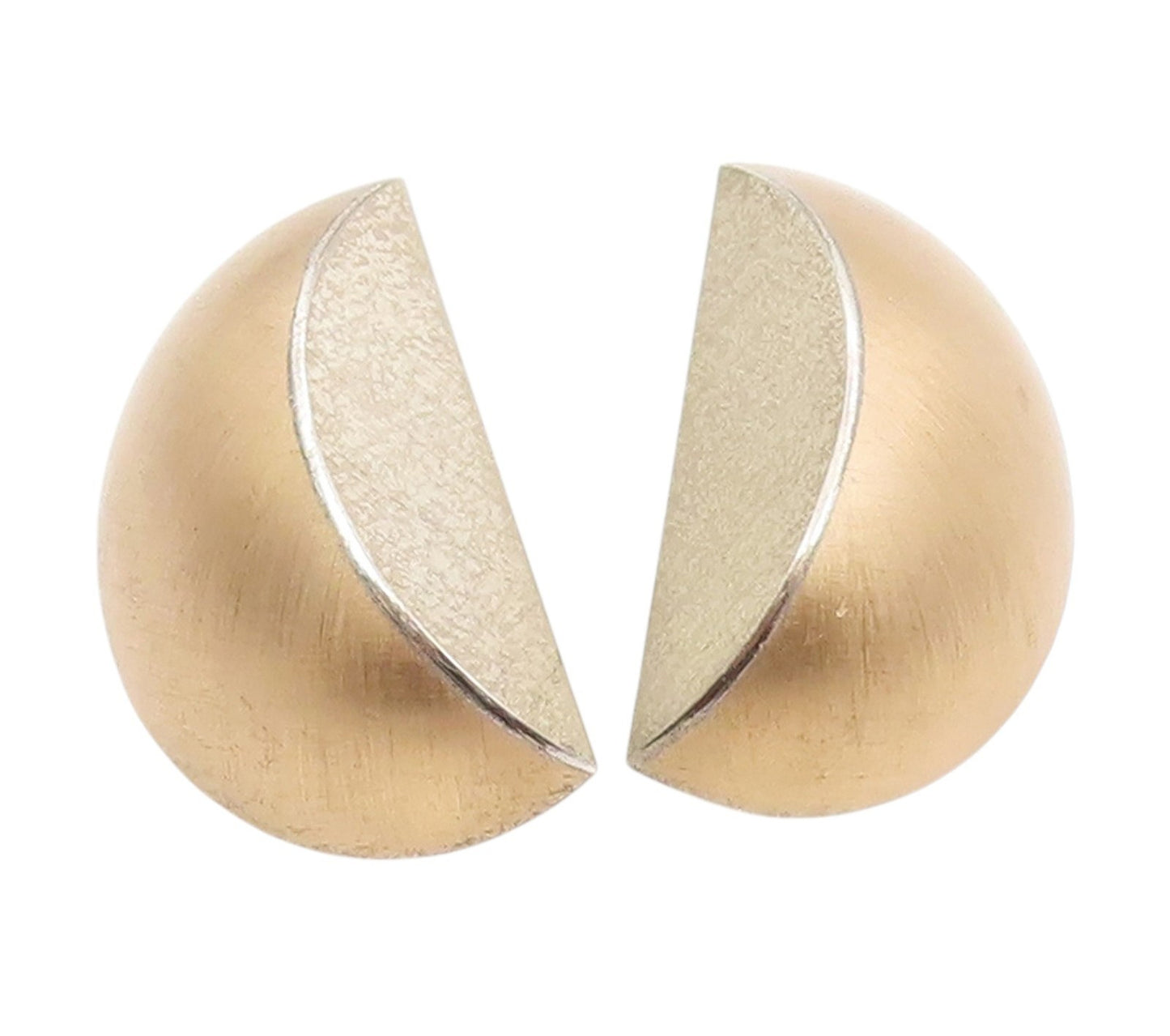 925 Sterling Silver Vintage Earrings Modernist Designer Crescent Moon  EG14006