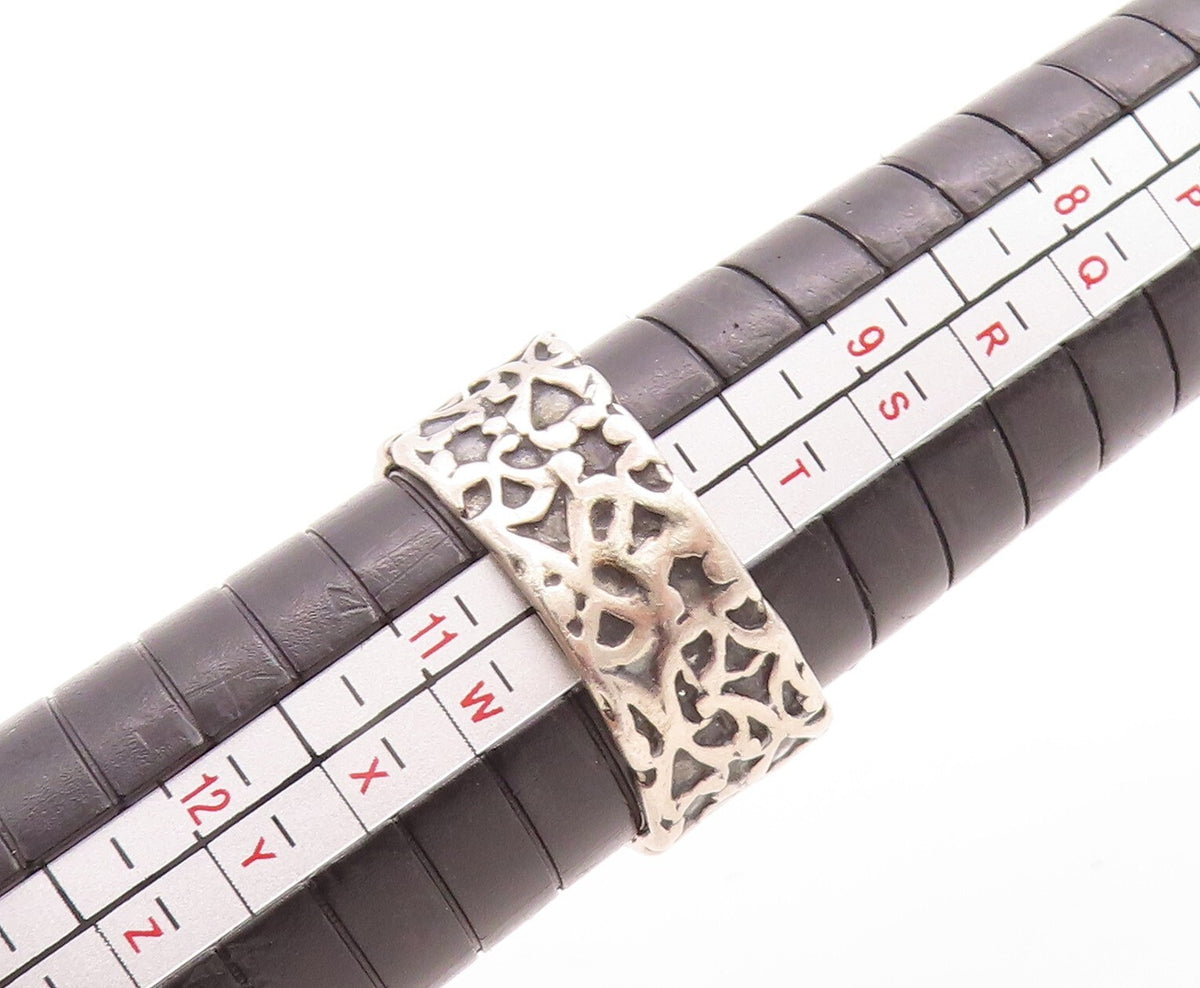 925 Sterling Silver Vintage Ring SHABLOOL ISRAEL Dark Tone Topaz Sz 10.5 RG31610
