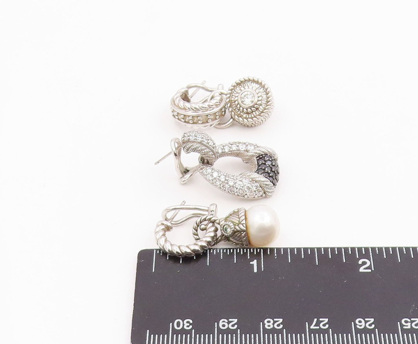 925 Sterling Silver Vintage Earrings JUDITH RIPKA Gemstone Single Pieces EG14292