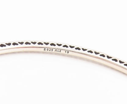 925 Sterling Silver Vintage Bracelet PANDORA CZ Elegant Eternity Bangle  BT11767