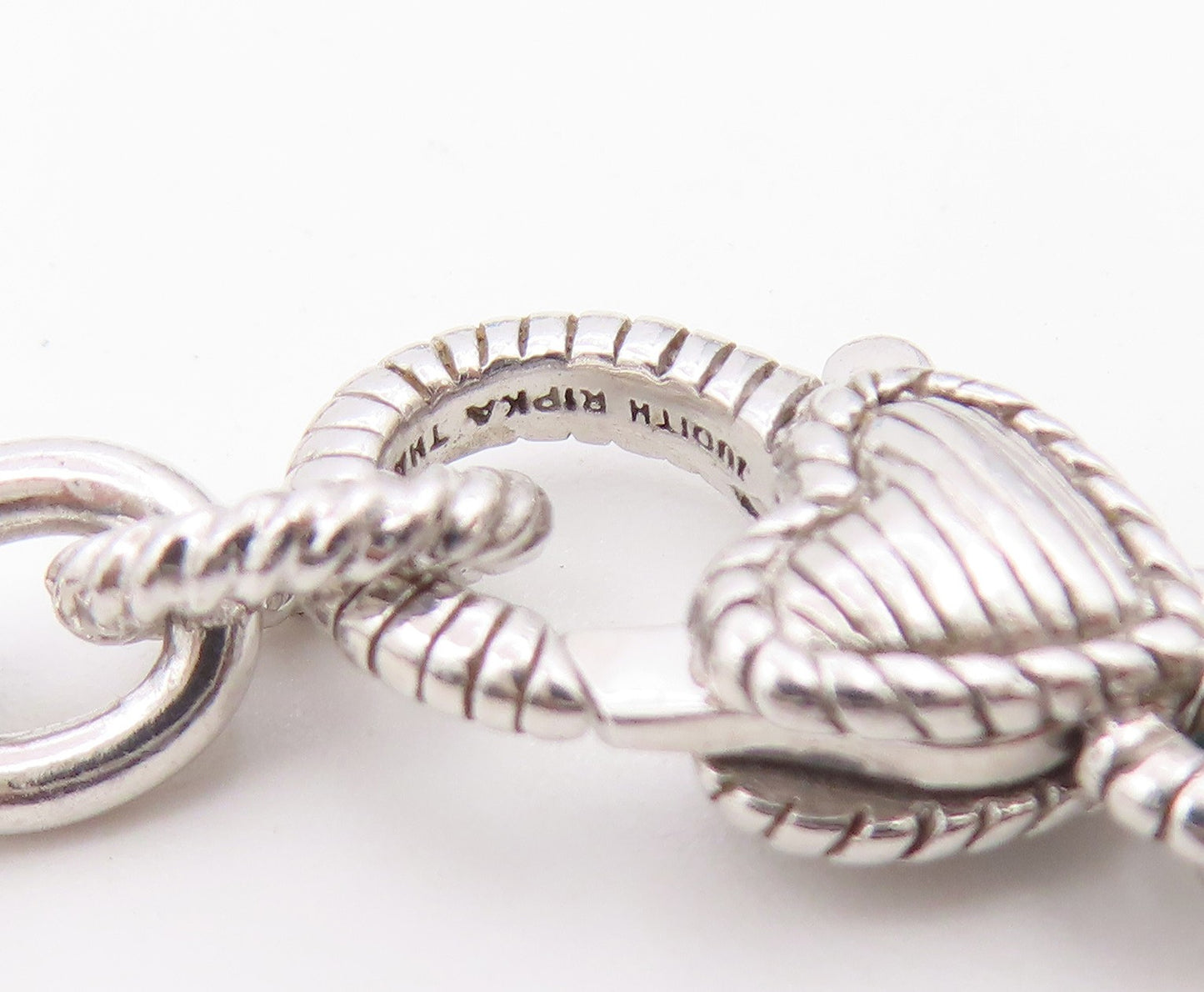 925 Sterling Silver Vintage Necklace JUDITH RIPKA Gemstone Twisted Rope  NE4926