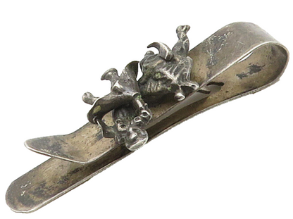 MEXICO 925 Sterling Silver  Vintage Oxidized Bull Fighter Tie Clip  TR2188