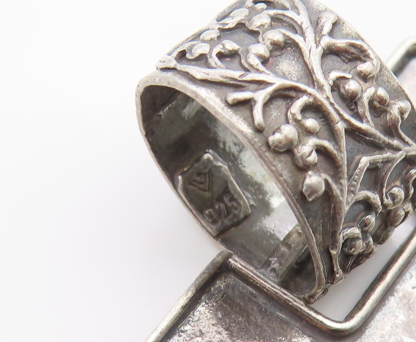 925 Sterling Silver Vintage Pendant SILPADA Hammered Scrollwork Cross  PT26286