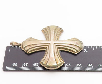 925 Sterling Silver Vintage Pendant REED & BARTON 1980 Christmas Cross  PT26301